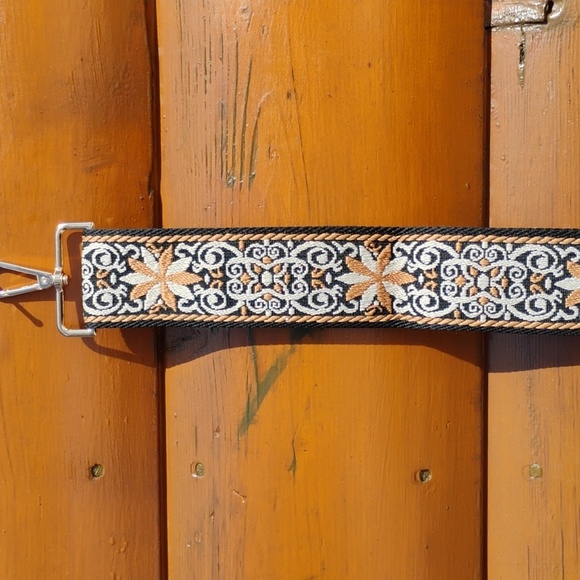 🎸 GUITAR PURSE Strap TURQUOISE & GOLD 🎸 Style Purse Strap  PAIR NWOT - Picture 3 of 16